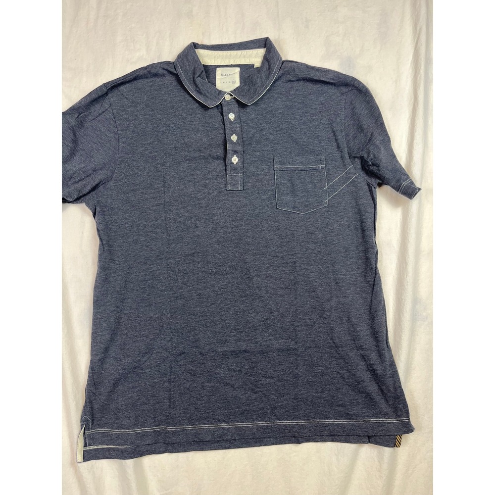 Billy Reid Pensacola Polo Shirt Mens XXL Charcoal Gray Short Sleeve Cotton Blend